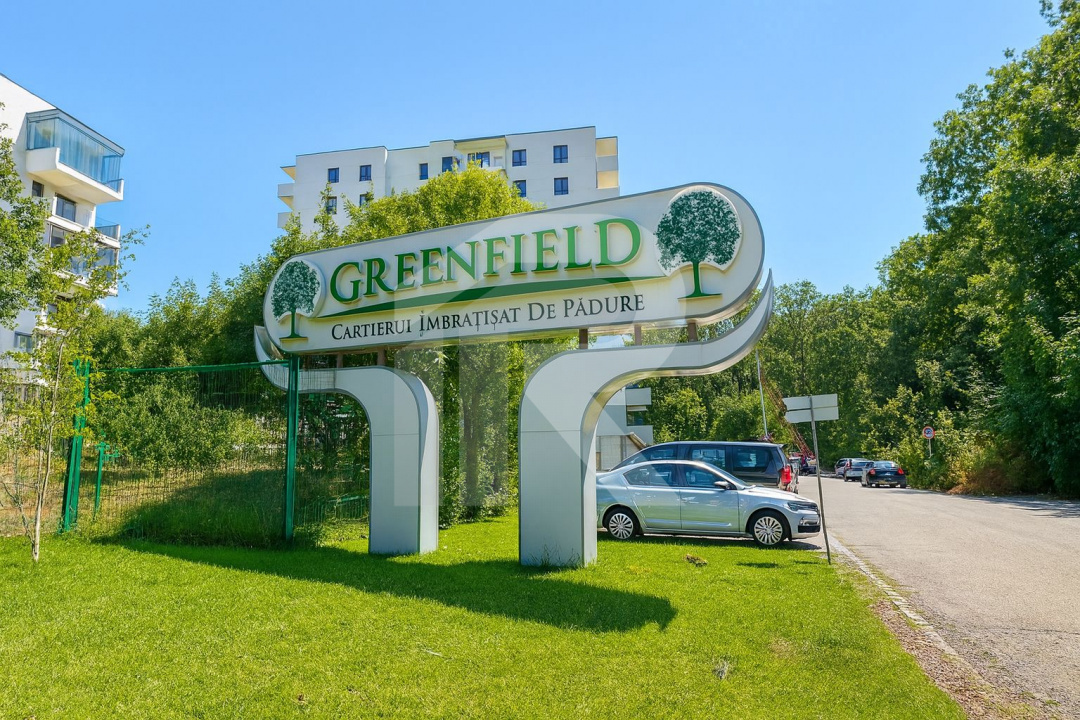 Apartament 3 camere de închiriat – Greenfield Residence, Băneasa – vedere către 